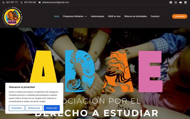 Screenshot of asociacionadae.es