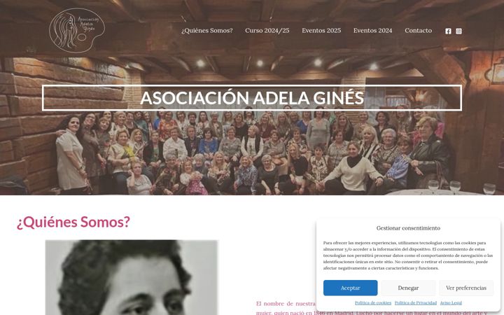 Screenshot of asociacionadelagines.es