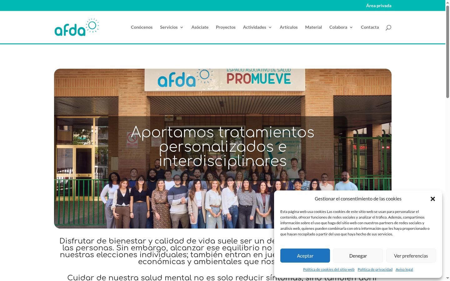 Screenshot del banner di consenso mostrato prima di qualsiasi interazione