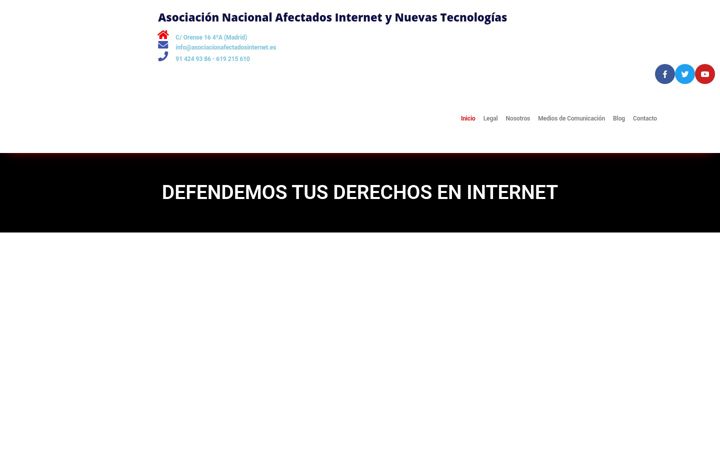 Screenshot of asociacionafectadosinternet.es