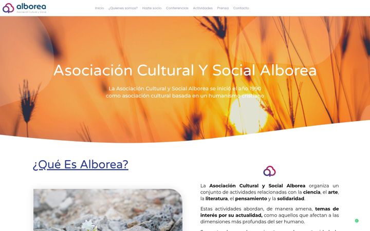Screenshot di asociacionalborea.es
