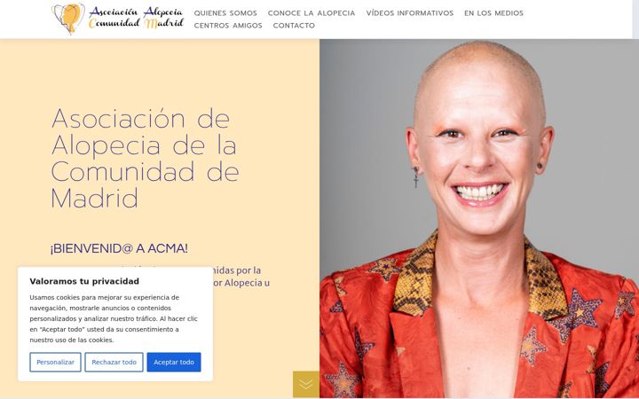 Captură de ecran a asociacionalopeciamadrid.com