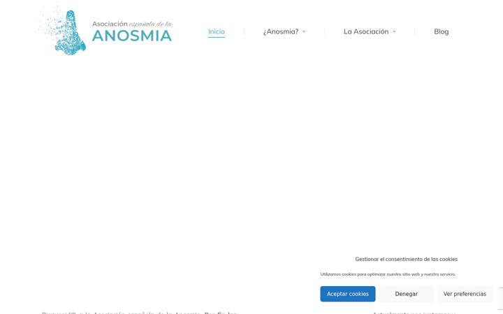 Captură de ecran a asociacionanosmia.com