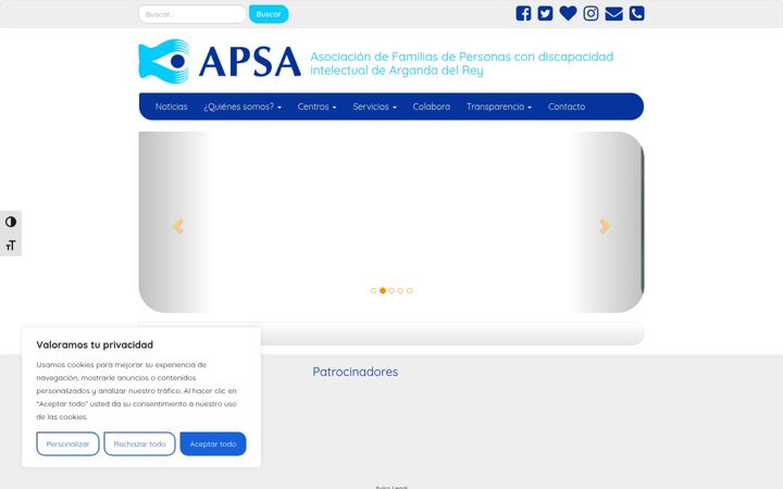 Ekraanipilt saidist asociacionapsa.es