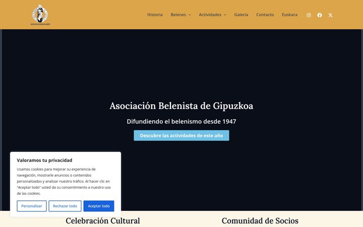 Screenshot of asociacionbelenistadegipuzkoa.com