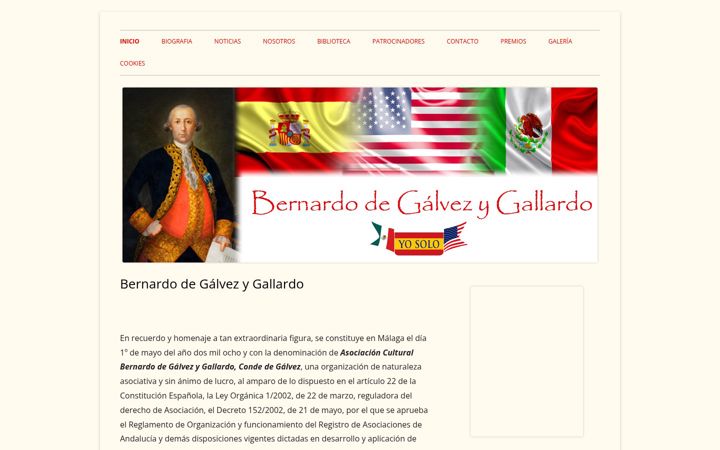 Screenshot of asociacionbernardodegalvez.es