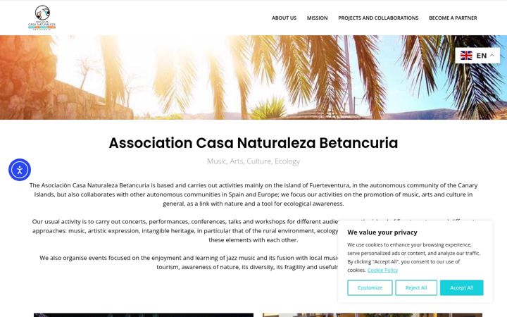 Ekraanipilt saidist asociacioncasanaturaleza.org