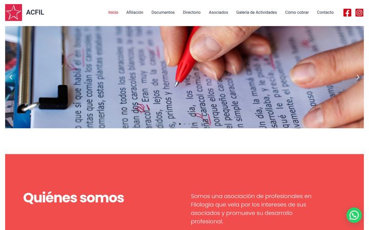 Screenshot of asociacioncostarricensedefilologos.com