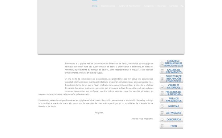 Screenshot of asociaciondebelenistasdesevilla.org