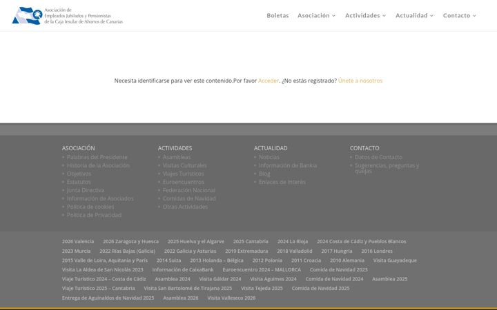 Screenshot of asociaciondejubiladosdelacajadecanarias.es