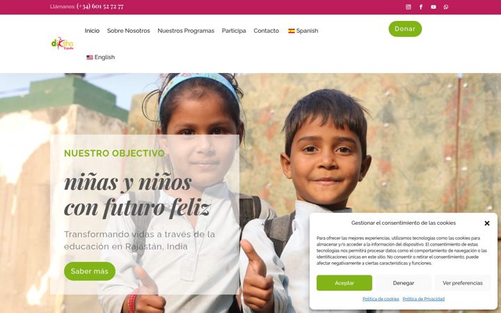 Screenshot of asociaciondiksha.com