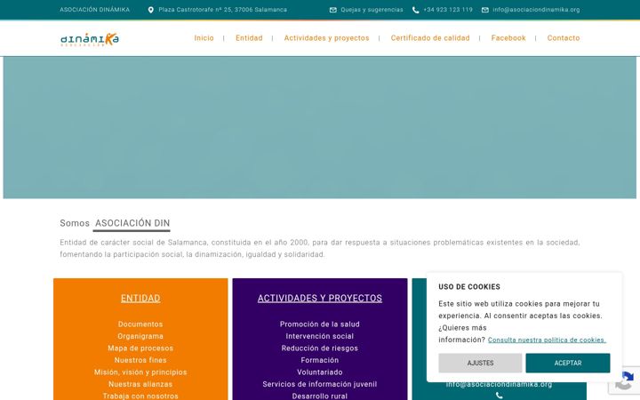 Screenshot of asociaciondinamika.org