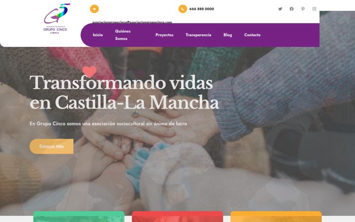 Screenshot of asociaciongrupocinco.com