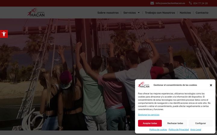 Skærmbillede af asociacionhacan.es