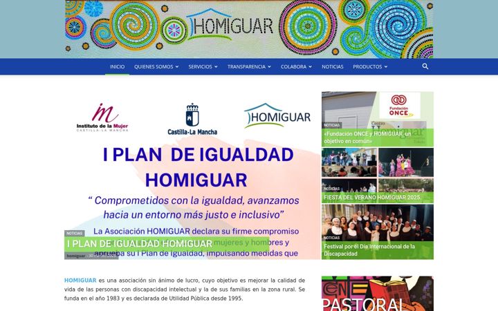 Skærmbillede af asociacionhomiguar.org