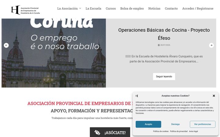 Screenshot ta' asociacionhosteleria.org