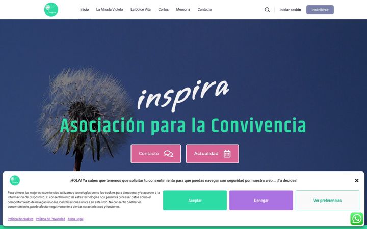 Captura de pantalla de asociacioninspira.com