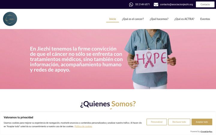 Screenshot ta' asociacionjiezhi.org