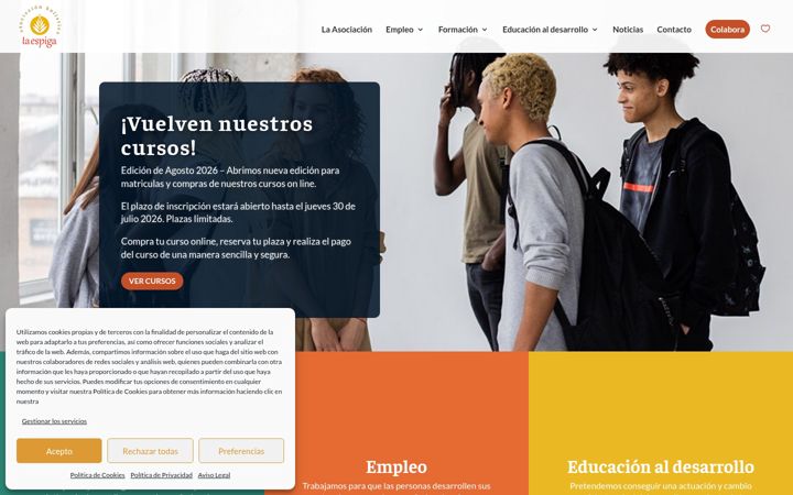 Screenshot ta' asociacionlaespiga.es