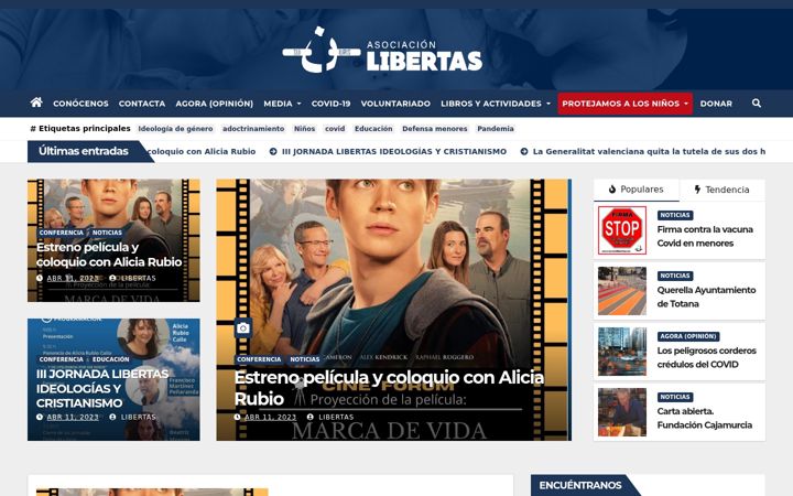 Screenshot of asociacionlibertas.es