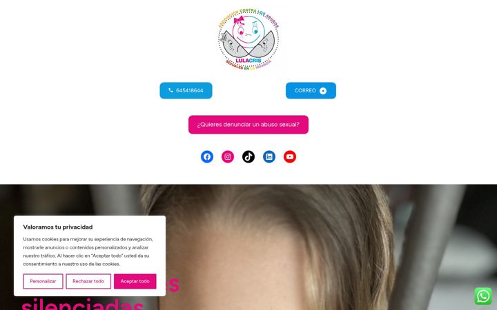 Screenshot of asociacionlulacris.es