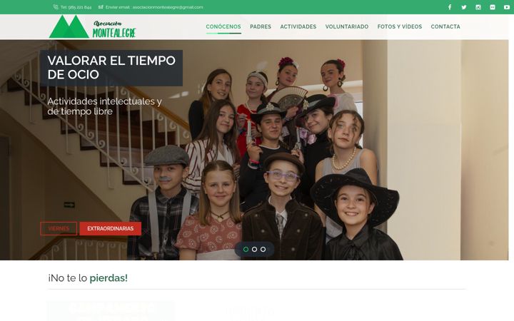 Screenshot of asociacionmontealegre.com