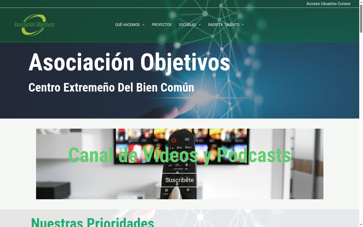 Captura de pantalla del banner de consentimiento mostrado antes de cualquier interacción