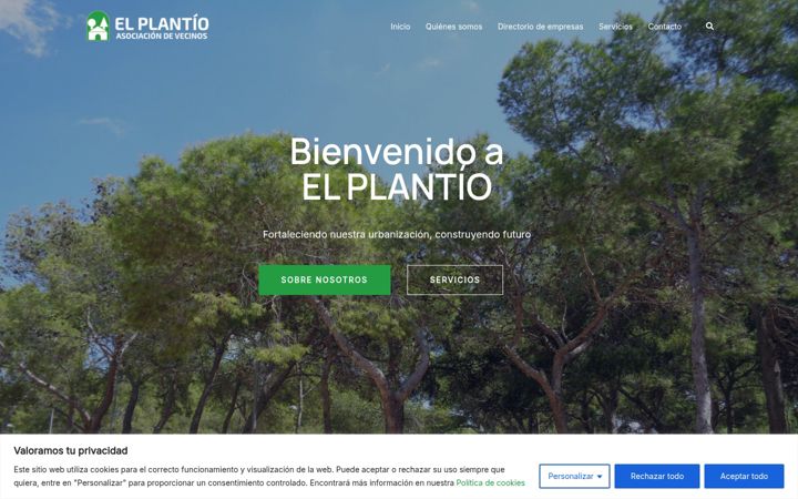 Captura de pantalla de asociacionplantio.com