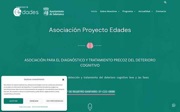 Screenshot of asociacionproyectoedades.com