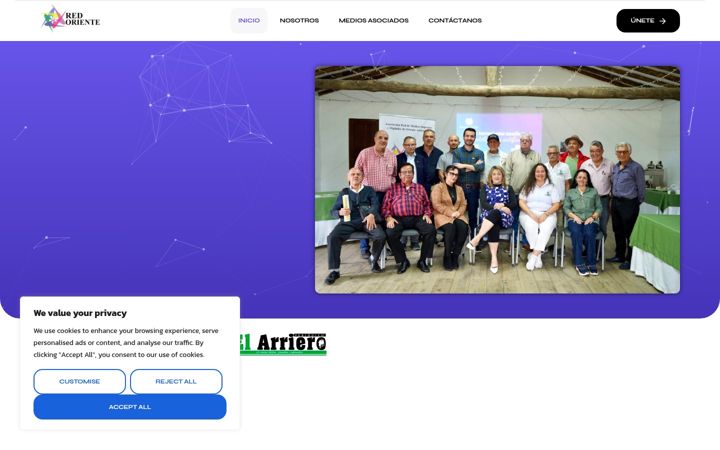 Screenshot of asociacionredoriente.com