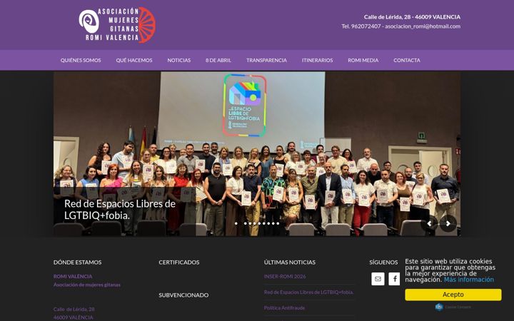 Screenshot of asociacionromi.org