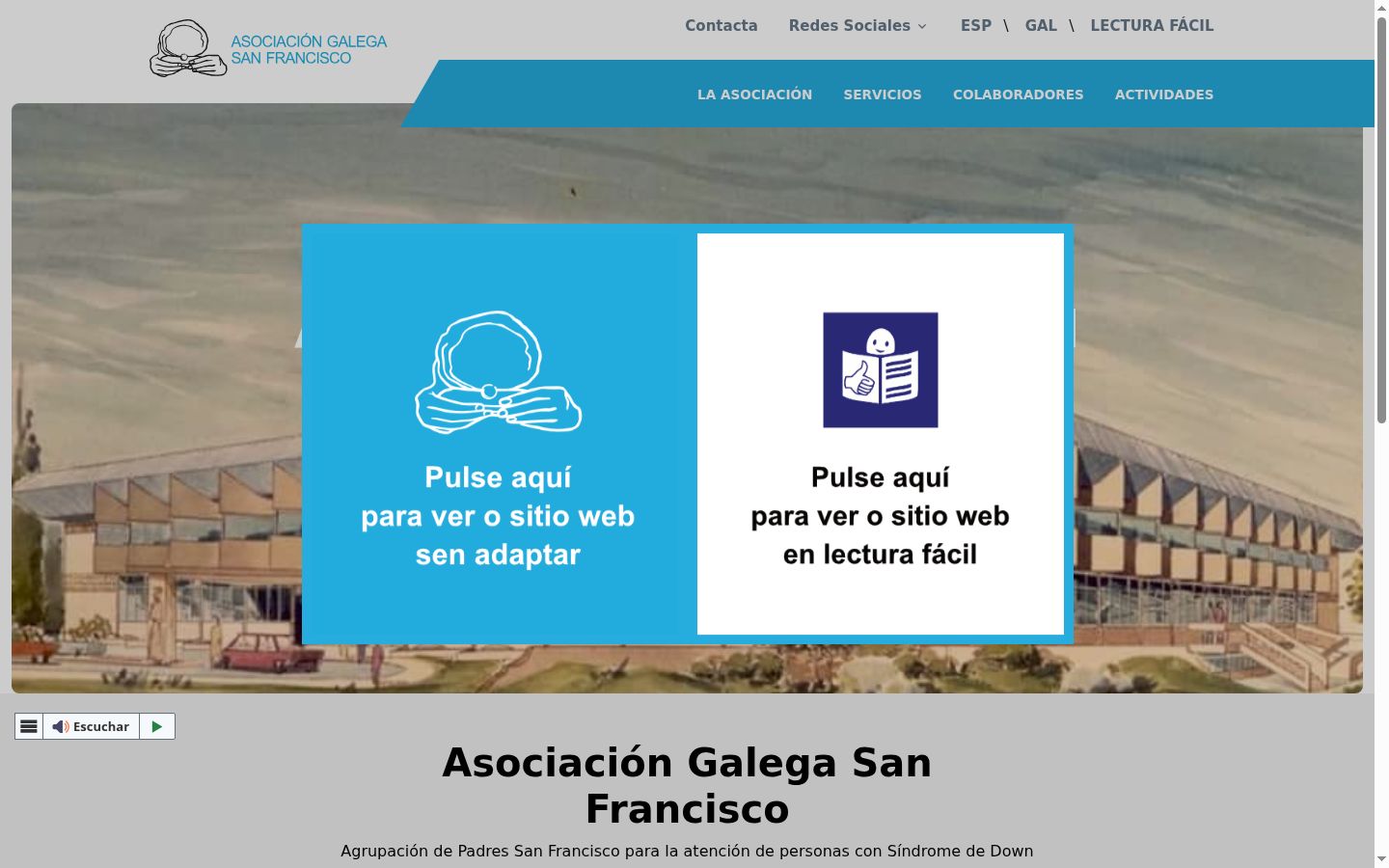 Captura de pantalla del banner de consentimiento mostrado antes de cualquier interacción