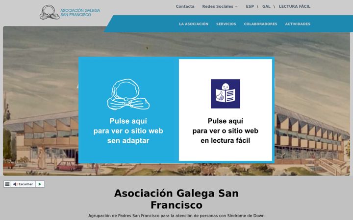 Screenshot of asociacionsanfrancisco.org