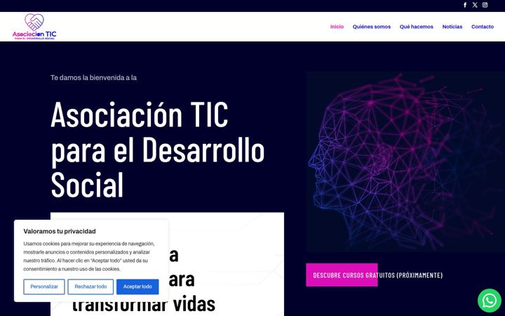 Screenshot of asociacionticdesarrollosocial.org