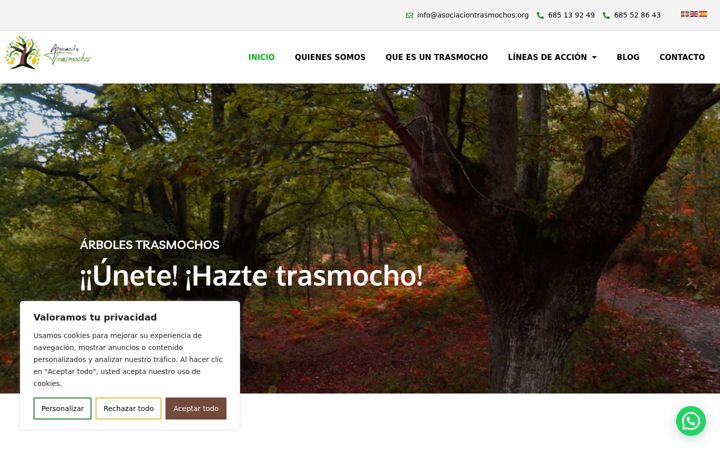 Screenshot of asociaciontrasmochos.org
