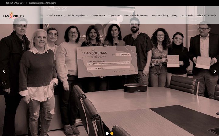 Screenshot of asociaciontriplenegativo.org