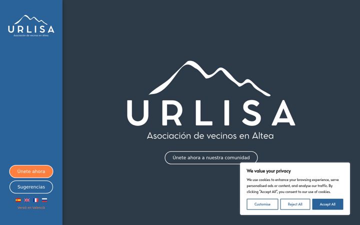 Screenshot of asociacionurlisa.com