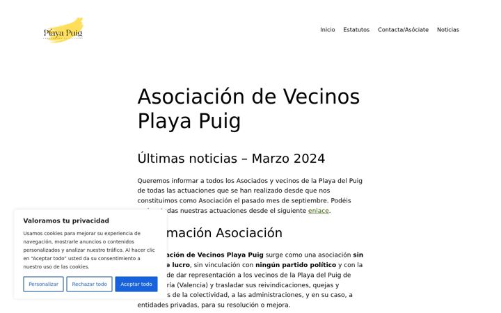 Screenshot of asociacionvecinosplayapuig.es