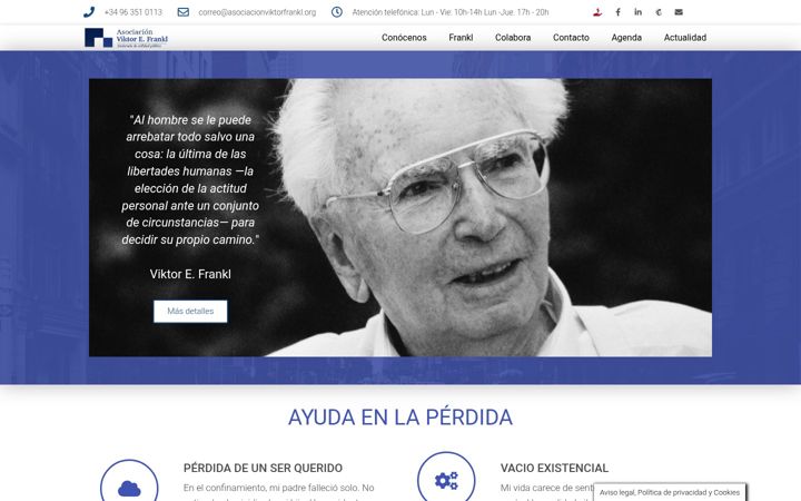 Screenshot of asociacionviktorfrankl.es
