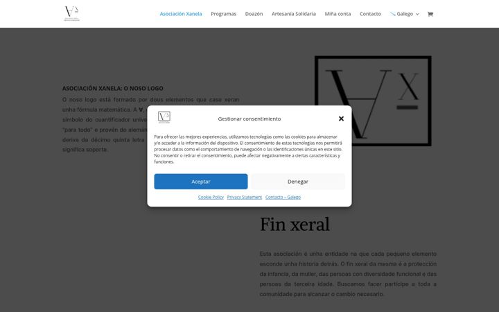 Screenshot of asociacionxanela.gal