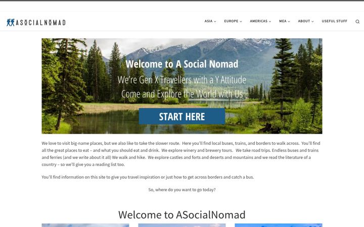 Screenshot of asocialnomad.com
