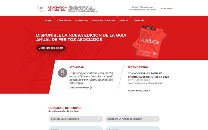 Screenshot of asociaperitos.com