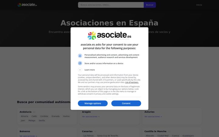 Screenshot di asociate.es