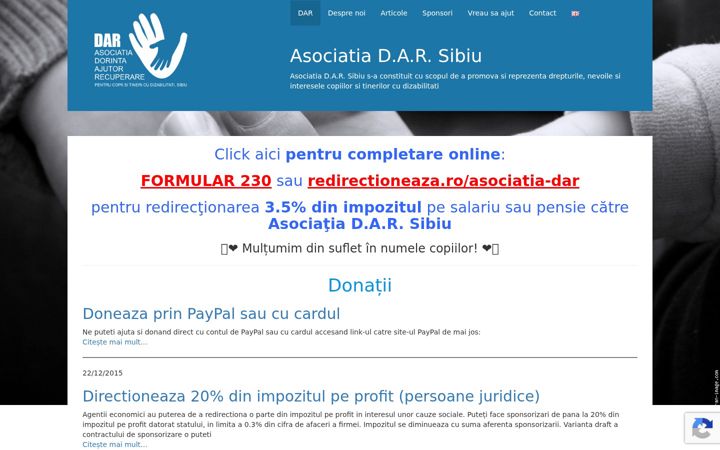 Screenshot of asociatia-dar.ro