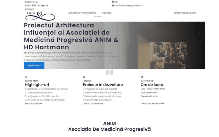 Screenshot of asociatiaanim.com