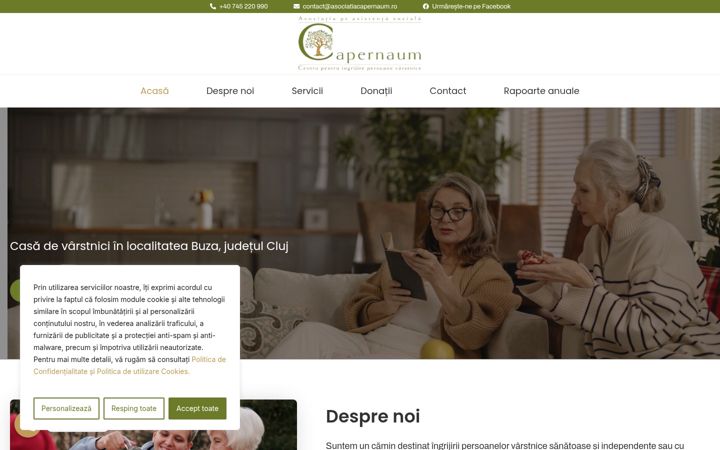 Screenshot di asociatiacapernaum.ro