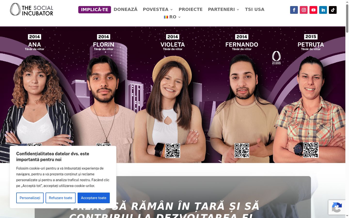 Snimka zaslona bannera za privolu prikazanog prije bilo kakve interakcije