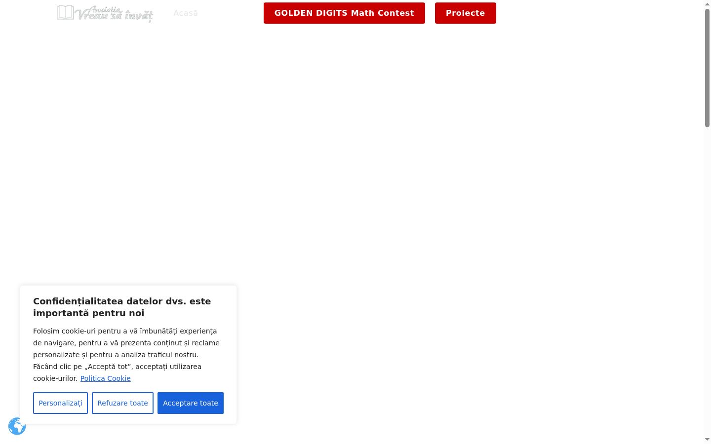 Screenshot des Einwilligungsbanners vor jeglicher Interaktion