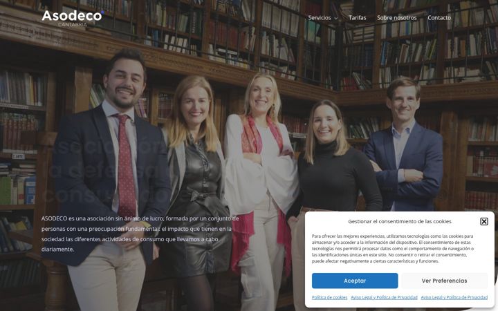 Snímek obrazovky asodecocantabria.com