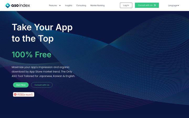 Screenshot of asoindex.io